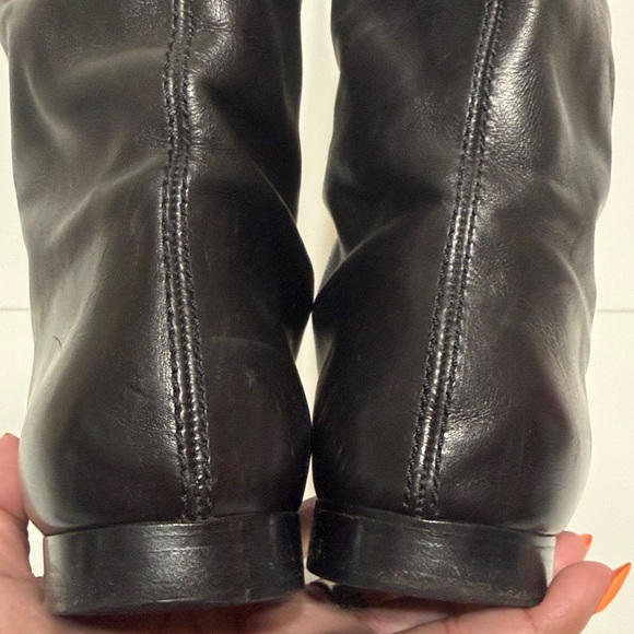 Sergio Rossi Knee High Tall Boots with Side Buckle Detail - Picture 11 of 17